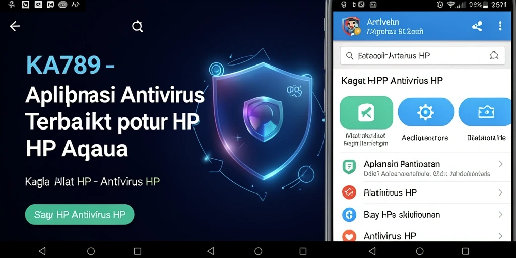 Antarmuka pengguna KA789 yang sederhana dan efektif sebagai antivirus HP.