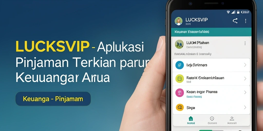 Antarmuka LUCKSVIP yang sederhana dan fungsional untuk pengajuan pinjaman.
