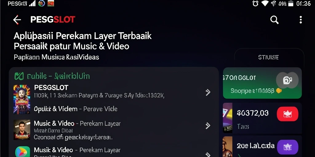 Tampilan antarmuka PESGSLOT saat merekam layar.