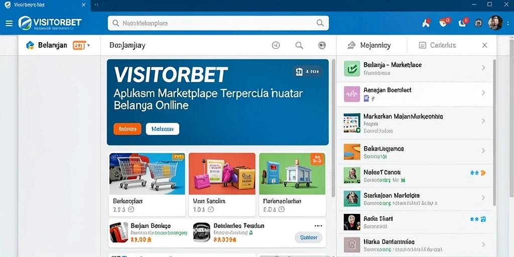 Tampilan antarmuka utama aplikasi VISITORBET untuk berbelanja dengan mudah.
